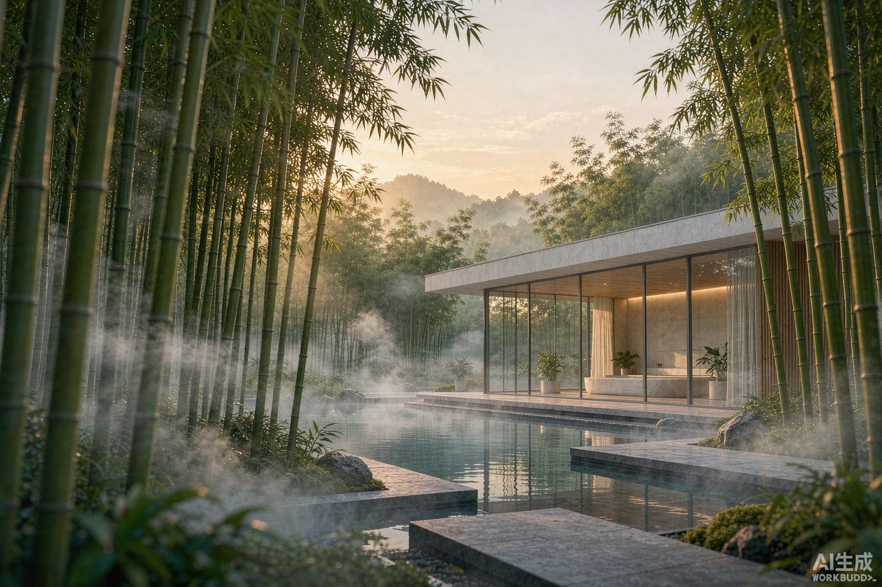 Clinique La Prairie Anji wellness resort set among bamboo forests in Zhejiang, China